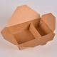 Kraft Paper 2 3 Compartment Lunch Box Take Away Food Container Disposable