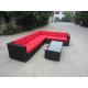 Plastic Rattan Sectional Sofa Set Corner Sofa With Coffee Table