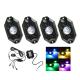 Newest 4 8 Pods Bluetooth Control APP Multiple colour Off Road RGB LED Rock
