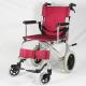 Lightweight Red Seat Aluminum Manual Wheelchair 100KGS