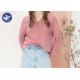 Double V Neck Womens Knit Pullover Sweater Drop Shoulder Chunky Loose Top