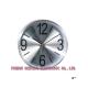 Silver high quality  new design round shape  wall clock models