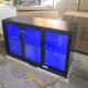 3 Door 330L Under Counter Bar Refrigerator With Blue Light