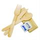 160 mm 100% biodegradable disposable natural wooden knife fork spoon napkin pepper with salt set for home and kitchen