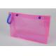Candy Color PVC Toiletry Bag , Frosted Pink Christmas Gift Bag