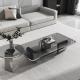 Rectangular Modern Coffee Tea Table With Glass Table Top OEM ODM