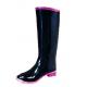 Black Comfortable Long Rubber Rain Boots For Ladies Gardenning