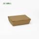 Takeaway Kraft Biodegradable Paper Container Disposable 2100ml Custom Size