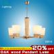 630mm diameter OAK Wooden pendant lamp glass lamp shade E27 light socket 100-240V CE/ROHS