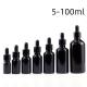 Ultralight Black Essential Oil Bottles , Reusable 15ml Black Dropper Bottle