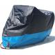 Blue Moped Motorcycle Seat Rain Cover Prevent Rain UV Copper Lock Holes