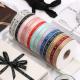 1cm Small Fragrant Printed Polyester Ribbon Customized Logo Flower Packaging Ribbon Color Ribbon Birthday Cake Box Strap