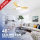 Low Noise 48 Inch Color Changing Ceiling Fans With Lights And Remote Control