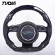 Leather Carbon Fiber Steering Wheel Audi Models RS3 RS4 RS5 RS6 With LED
