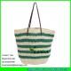 LUDA fashion women's craft handbags leather shoulders knitting paper straw bag