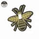 Yellow Bee Sew On Embroidered Patches Size 8 * 6.5CM With Polyester Material