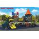 Orange Brown Green  Outdoor Playground Equipments For Kids Imported LLDPE