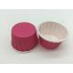 Round Mini Muffin Baking Cups , Hot Pink Wedding Cupcake Wrappers Pass SGS FDA