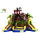 Outdoor Commercial Bounce Houses Inflatable Pirate Boat With Slides / Air Guns