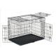 30'' Black Powder Coated Wire Mesh Small Size Dog Kennel  with ABS Plastic Tray with One door/Two door/Three door