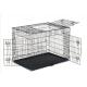 36'' Black Powder Coated Wire Mesh Small Size Dog Kennel  with ABS Plastic Tray with One door/Two door/Three door