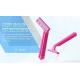 ISO Approved Disposable Shaving Razor , No Burn Dual Blade Ladies Disposable Razors