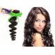 No Tangle Remy Indian Hair Extensions Jet Black Wavy Hair Weave