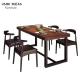 180cm 120cm Wooden Dining Room Table And Chairs 4 Seater Hamburg Coffee Shop