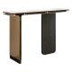 White Small Marble Console Table Oak Mixed Stainless Steel Console Table