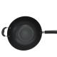 Versatile 12Inch Cast Iron Skillet Chinese Wok With Heat Resistant Handle