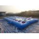 OEM 8*4m PVC Tarpaulin Inflatable Running Sport Games With Many Red Hole Obstacles