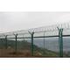 Galvanised Steel Prison Security Fence Q235 Razor Blade Wire Fence