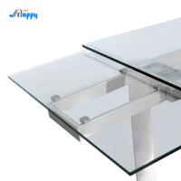 2000*900mm Heat Resistant Extendable Glass Top Table DT-31120 Easy Cleaning
