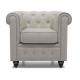 Chesterfield Classic Linen fabric upholstery 1-seater sofa,lounge chair,living room sofa