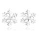 Silver snowflake earrings Korean version of the classic love winter girlfriend birthday