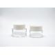 JG-F04 30ml&50ml flint cylindrical glass cosmetic jar with double wall lid, empty glass skin care containers supply