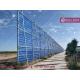 9m high Wind Barrier Fence for Wind & Dust Control, Blue Color, China Factory, Steel Perforated Metal Panels