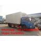 dongfeng DFAC fish vegetable food meat hook refrigerator truck, dongfeng 120hp seafood transported cold room truck
