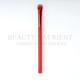 ISO14000 Red Plastic Handle Round Eyeshadow Brush With 2tone Red And Light Red Tips