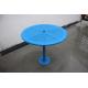 Street Furniture Gavin Park Steel Round Table With Benches Rustproof Outdoor Metal Round Tables