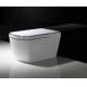 Ceramic Electronic Bathroom Smart Toilet White Color Rimless Flushing Type