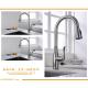 CUPC Hose Deck Mounted Kitchen Faucet Sus304 Solid Stainless Steel Taps