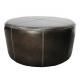 American style round Bedroom leather upholstery wheel ottoman