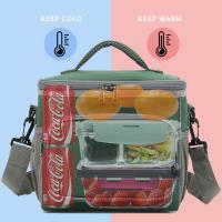 Dual Large Mesh Side Pockets Large Lunch Box with Adjustable Shoulder Strap