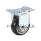 Polyurethane Pu Wheel Black Swivel Casters , 4 Inch Fixed Wheel Castors