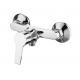 2 In One Wall Mixer Chrome Shower Taps Manual Control Plumbing Valve Switch