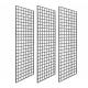 Metal Mesh Wire Grid Panel Clothes Hanger With Wheels Grid Garment Organizer Stand