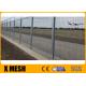 Railway 3mm Anti Climb Mesh Fence Black Color Pvc Coated Corrosion Resistance