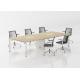 Modular Rectangular Office Meeting Table Furniture For 8 Person Conference