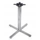 Chrome Cross Table Base Modern Style Bar Table Legs Steady  27.75/40.75 Height
